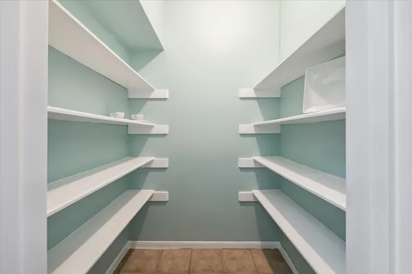 a view of room with empty racks