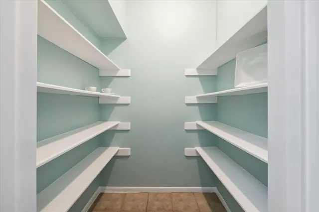 a view of room with empty racks