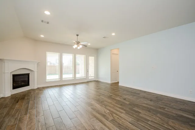 an empty room with a window