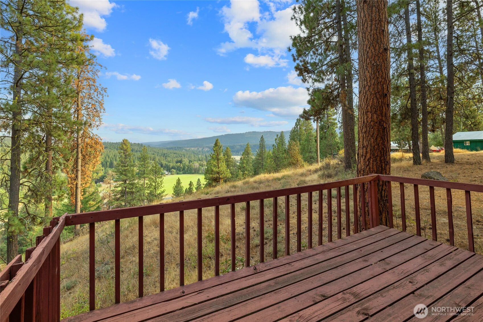 300 Teanaway Ridge Way Cle Elum, WA 98922 - Photo 3 of 38 a balcony with wooden floor and fence