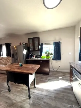 a room with furniture and a table