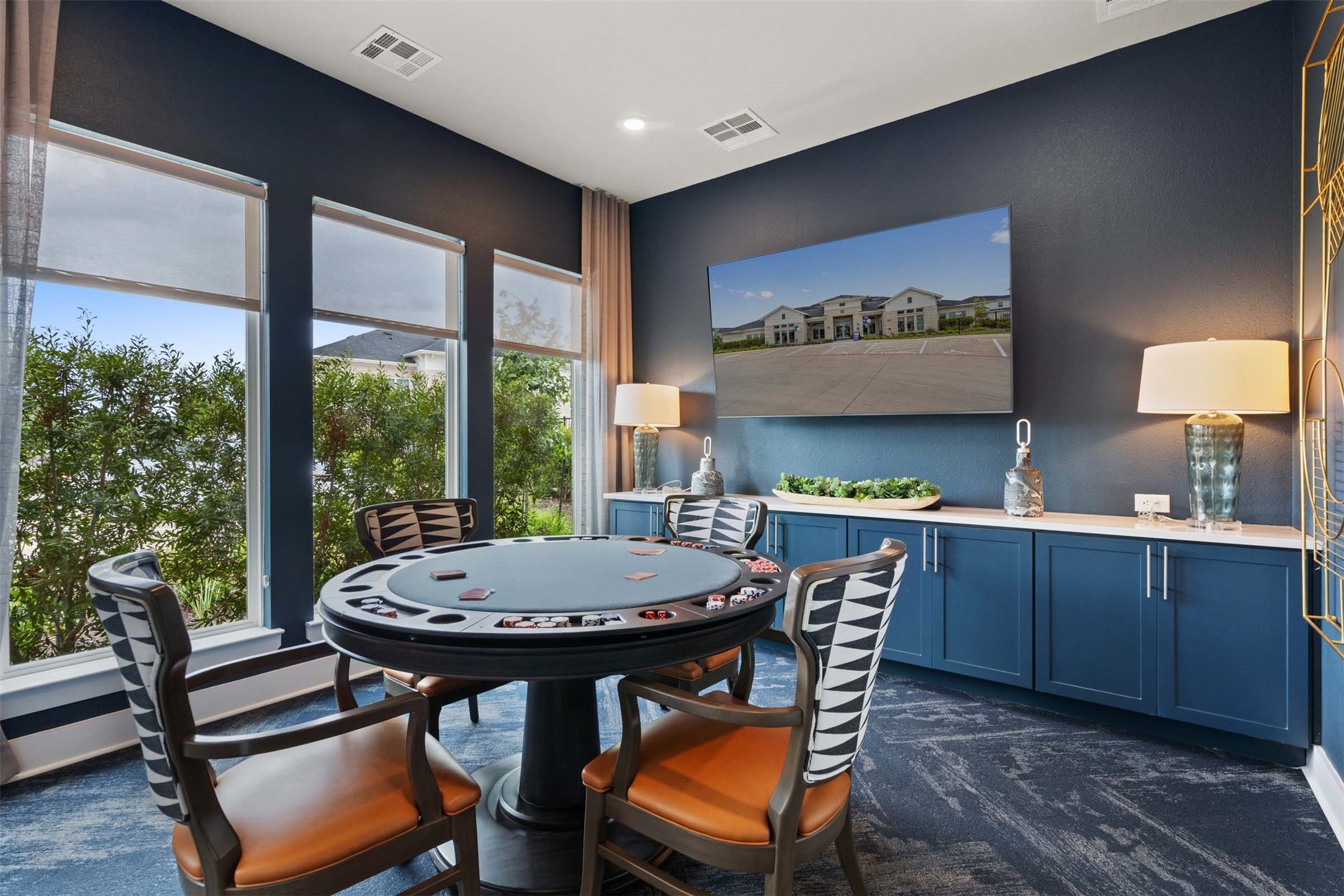 1101 Halsey Drive, Unit 2515 Leander, TX 78641 - Photo 17 of 50 a view of a dining room with furniture window and outside view