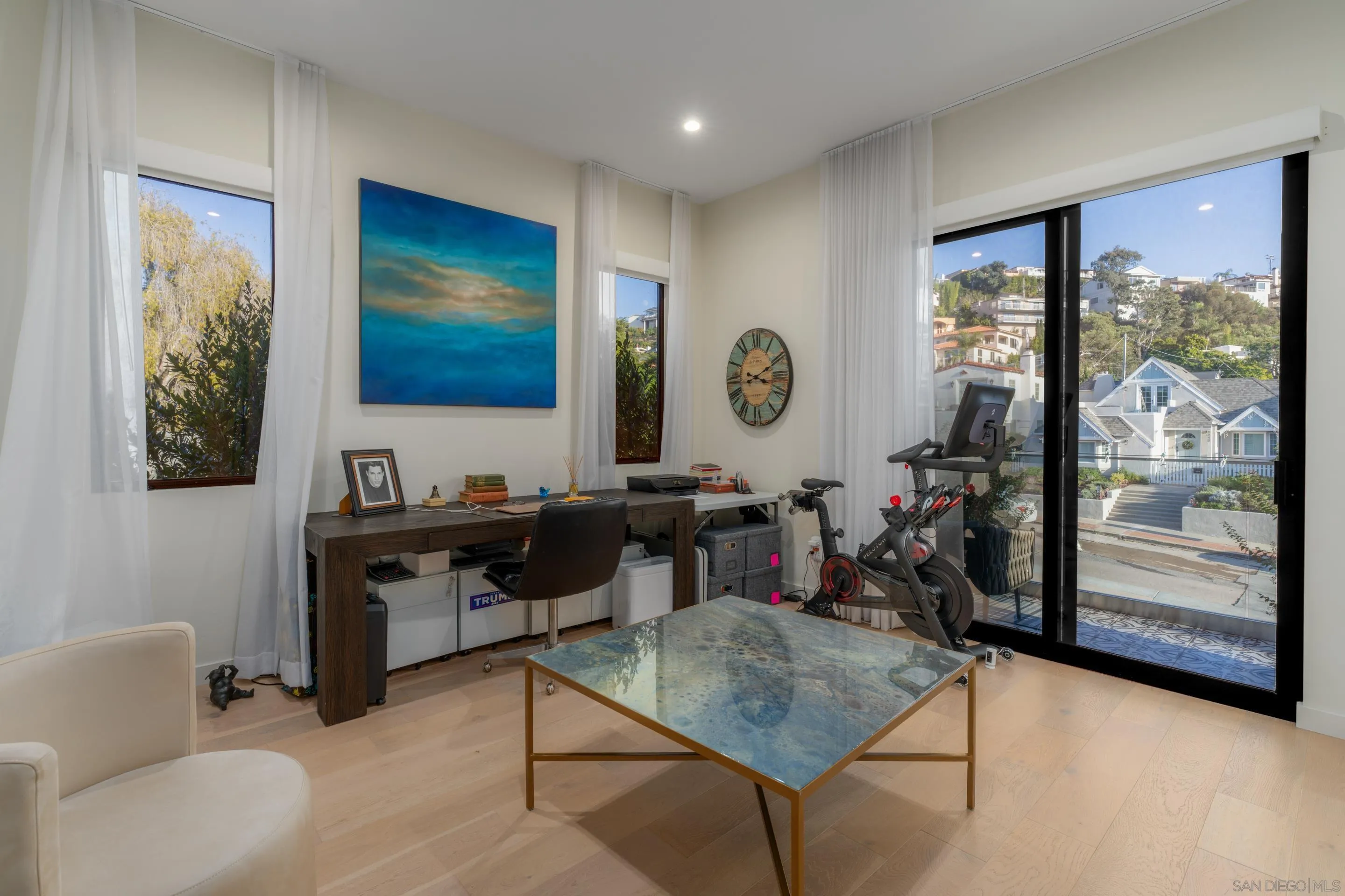 1224 Virginia Way La Jolla, CA 92037 - Photo 40 of 45 a view of a workspace with furniture and a window