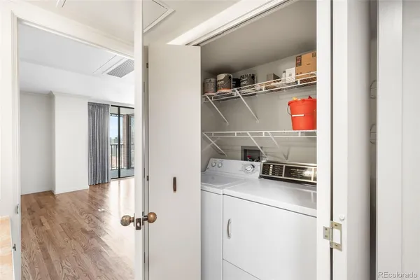 a room with storage and utility