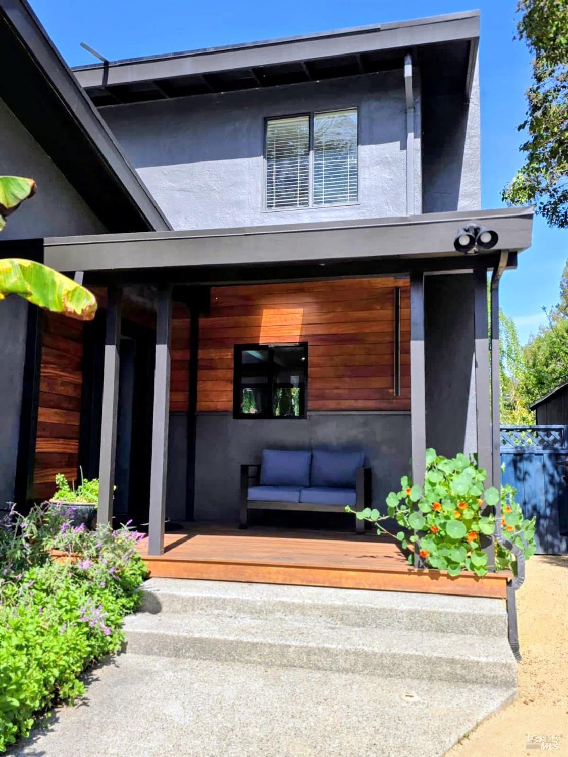 2100 Center Road Novato, CA 94947 - Photo 9 of 32 Front porch in the garden