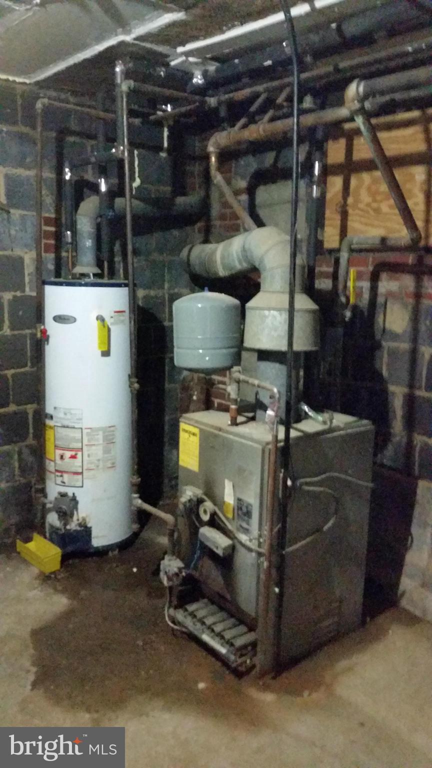 77 Forrester Street Southwest Washington, DC 20032 - Photo 13 of 22 a room with water heater and wooden cabinets