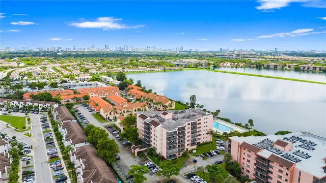 a view of a city and lake view