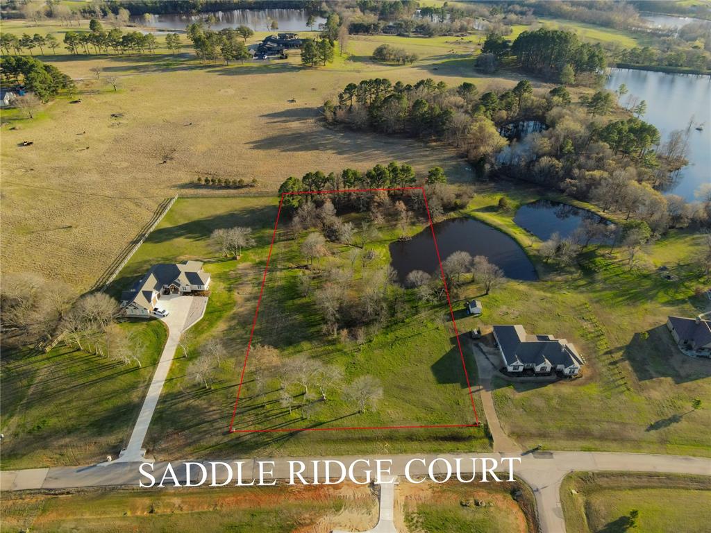 5455 Saddle Ridge Court Athens, TX 75752 - Photo 7 of 25 Drone / aerial view with a water view and a rural view