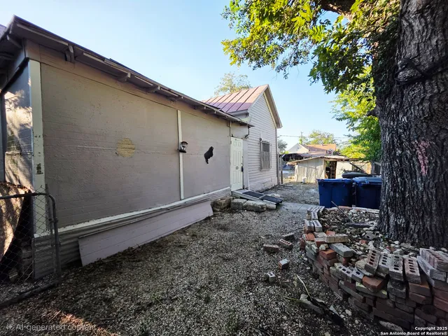 a view of a garage with furniture