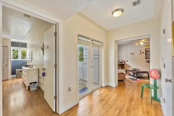 a view of a swimming pool with lounge chair