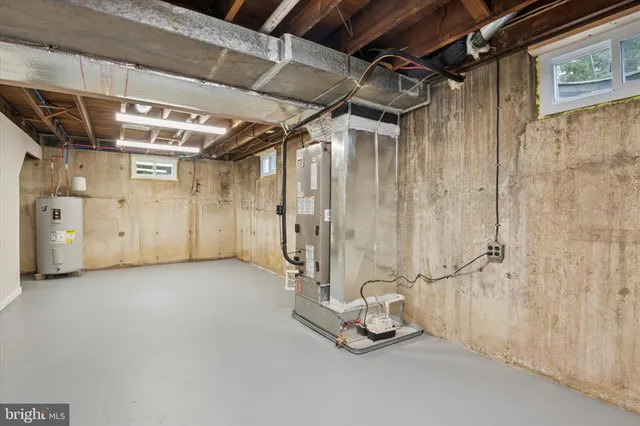 a view of a room with wooden walls