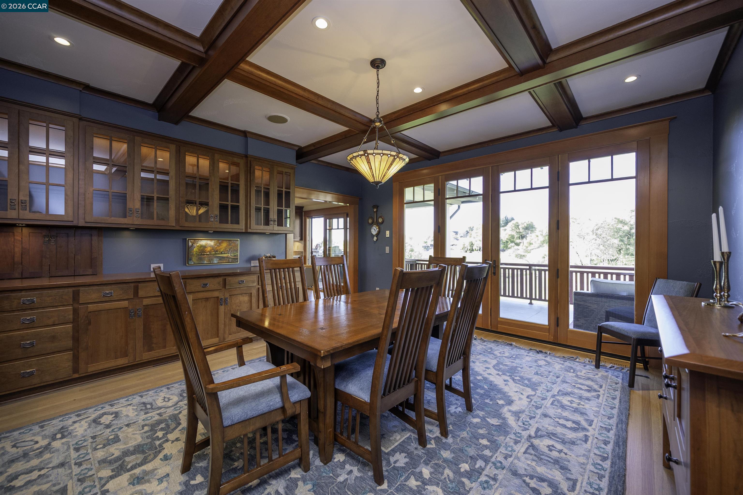 777 Grinding Rock Road Angels Camp, CA 95222 - Photo 8 of 60 Note beautiful built-ins and box beamed ceiling!