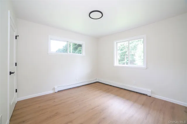 an empty room with a window
