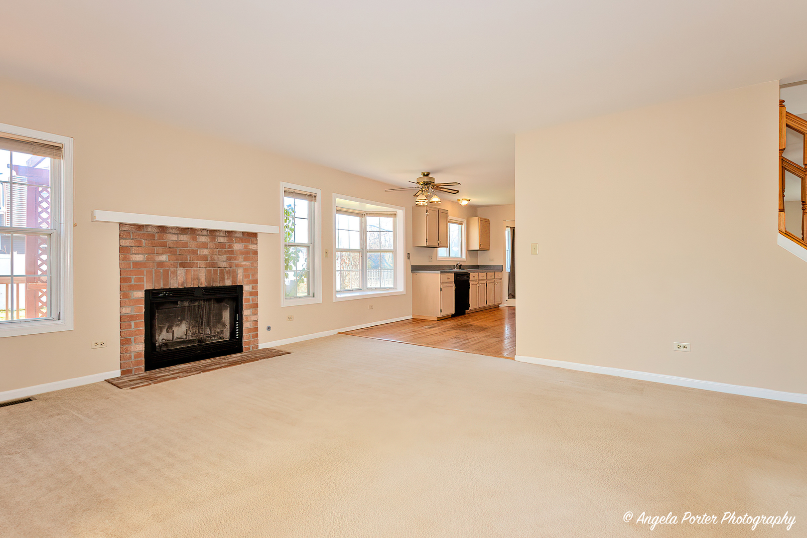 1305 Westport Ridge Crystal Lake, IL 60014 - Photo 9 of 31 a view of a livingroom with fireplace and a window