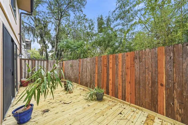 a view of a wooden fence