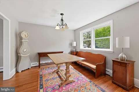 a room with workspace and window