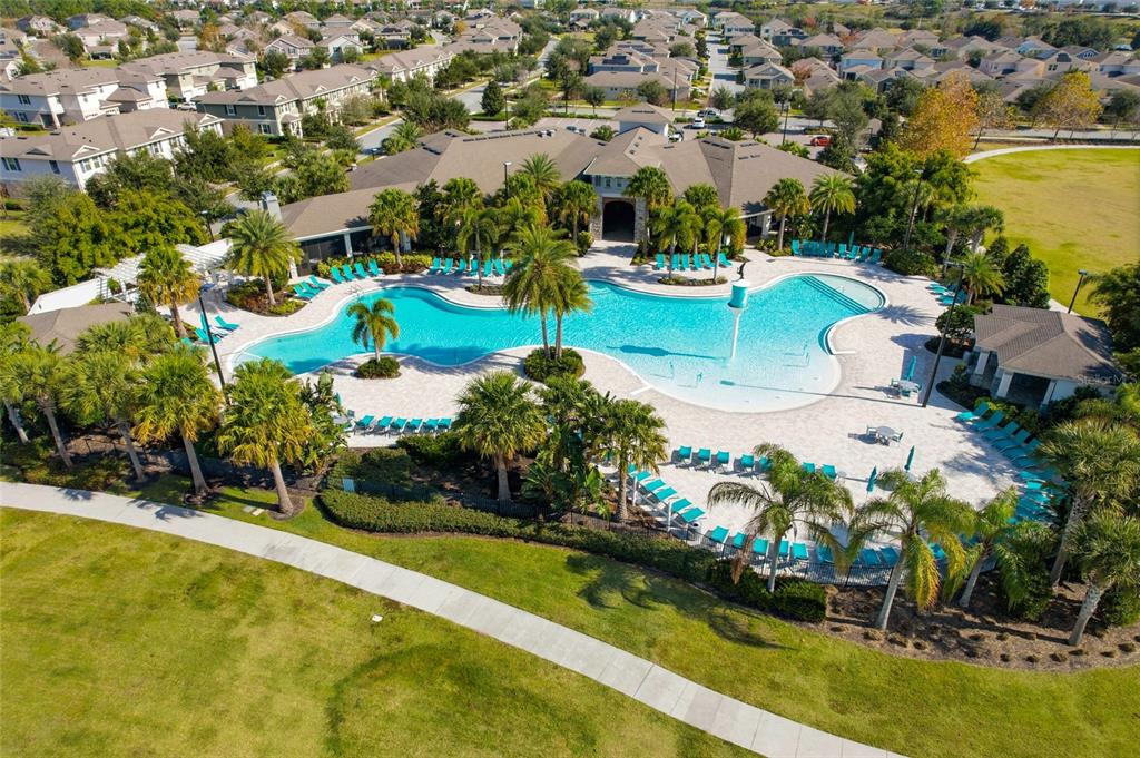 16098 Mangrove Road Winter Garden, FL 34787 - Photo 35 of 40 an aerial view of a house with a garden and lake view