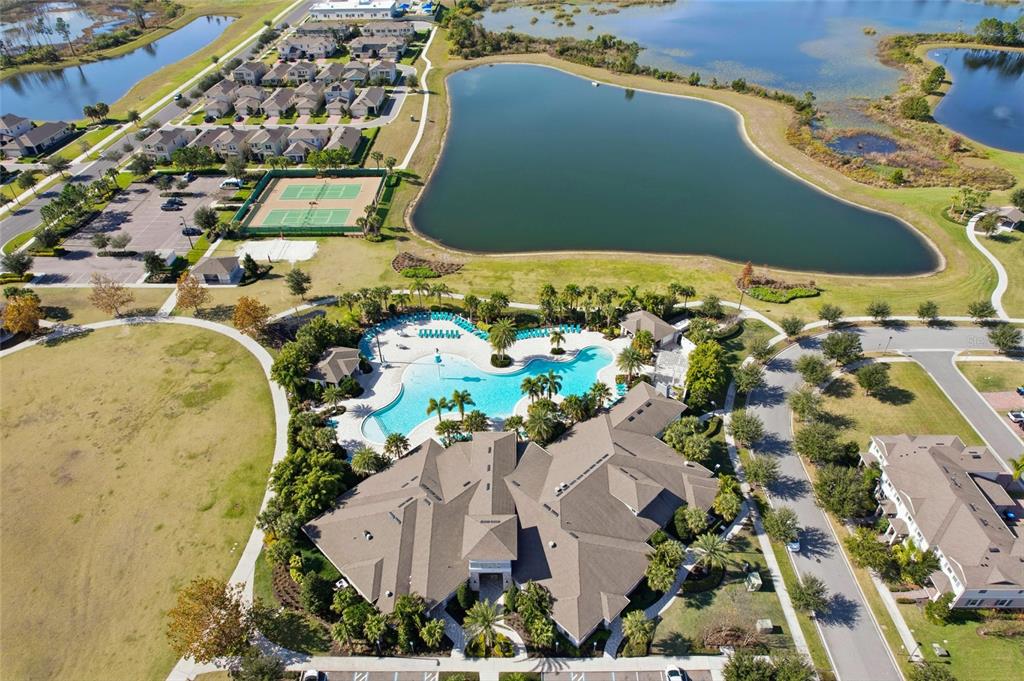 16098 Mangrove Road Winter Garden, FL 34787 - Photo 37 of 40 an aerial view of a house with a yard and pool