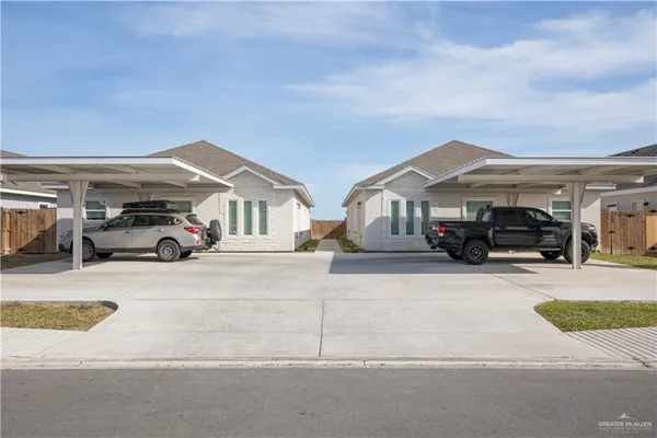 a car parked in front of a house