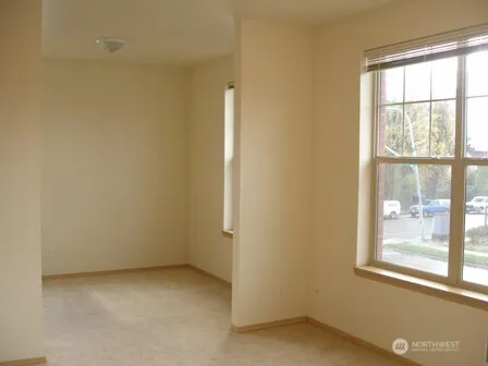 an empty room with a window