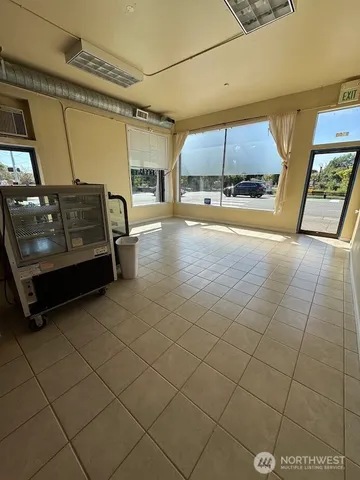 a view of a garage with furniture