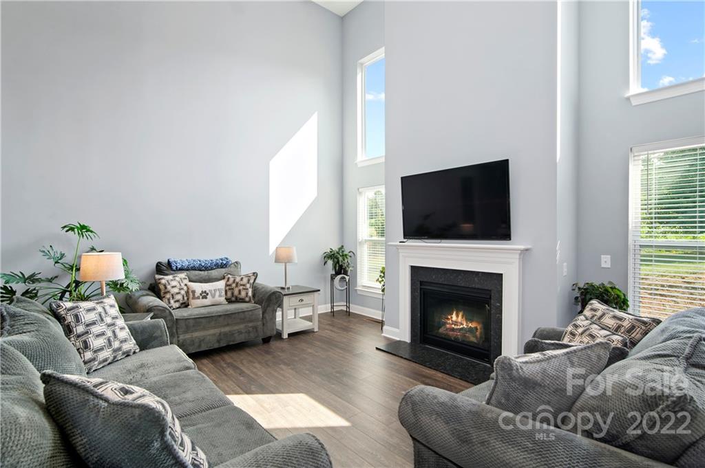 640 Pigeon Ford Road Canton, NC 28716 - Photo 4 of 30 a living room with furniture a fireplace and a flat screen tv