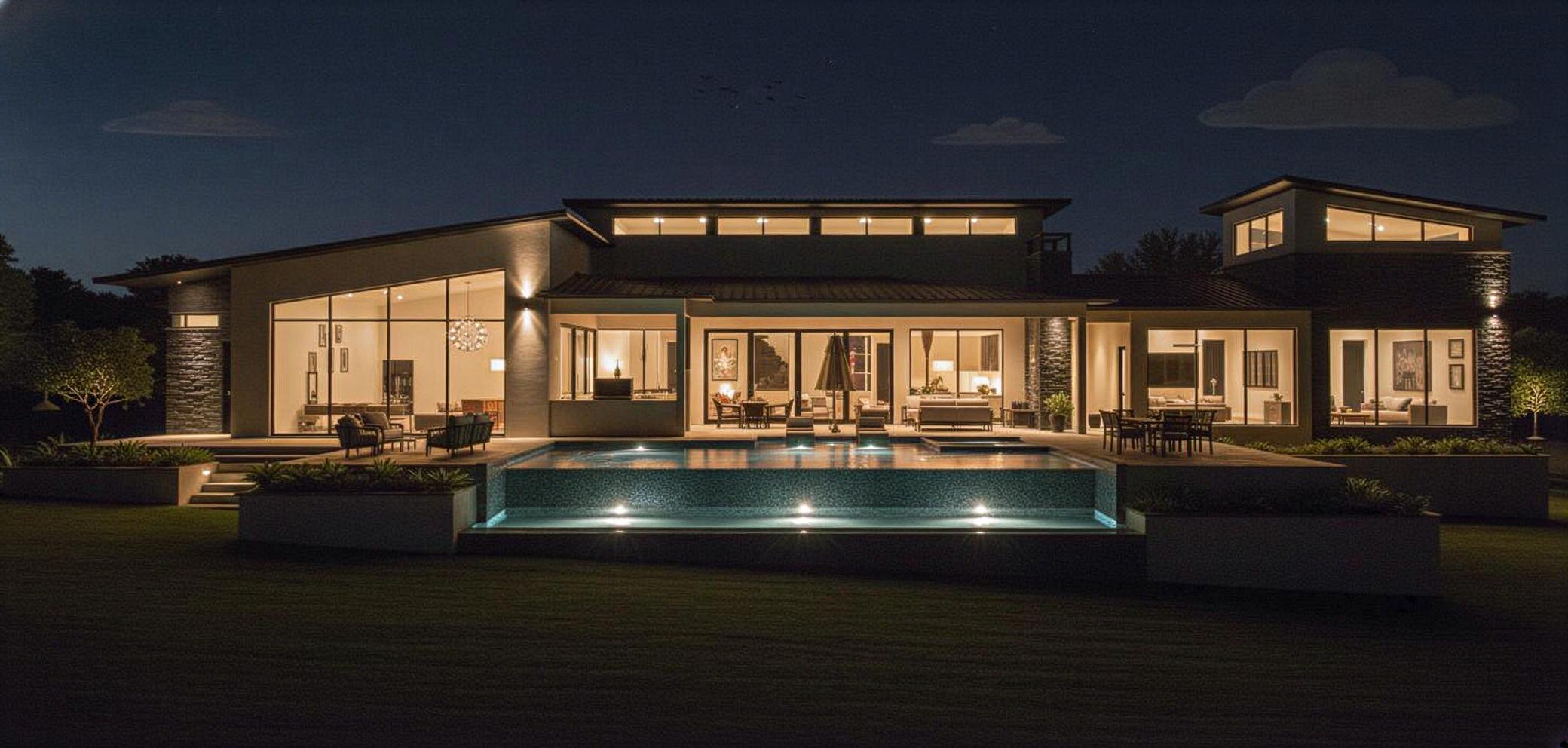 5408 Spring Preserve Trail Bee Cave, TX 78738 - Photo 2 of 40 a living room with fireplace furniture and large windows
