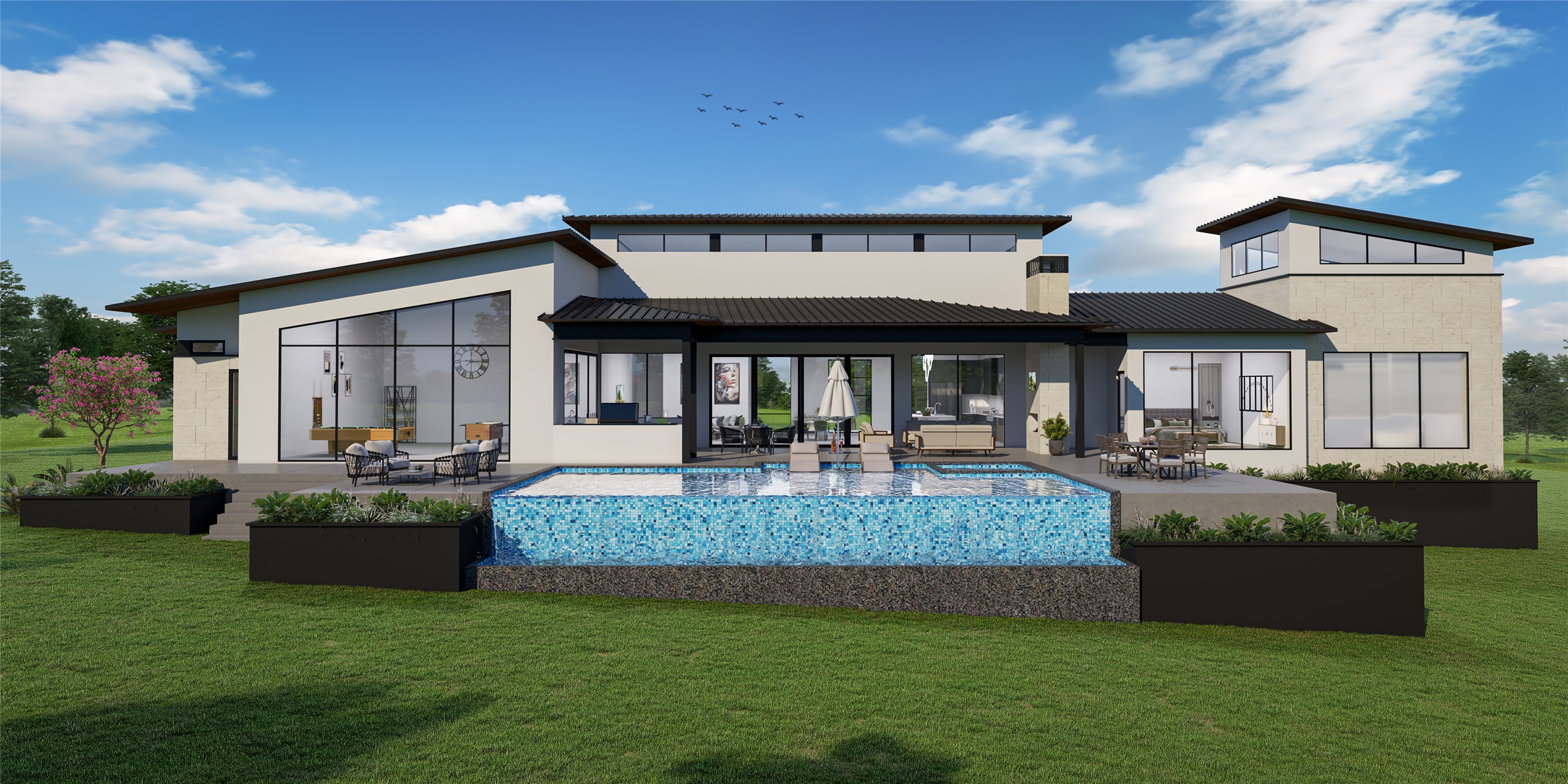 5408 Spring Preserve Trail Bee Cave, TX 78738 - Photo 5 of 40 a front view of house and outdoor seating with green space