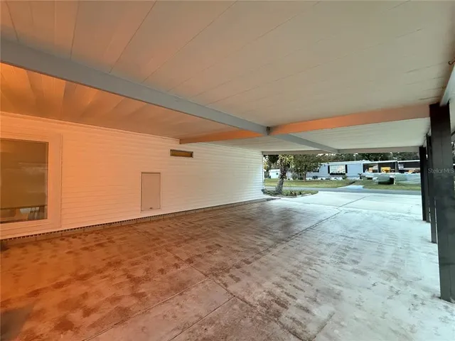 a view of a lake with a terrace