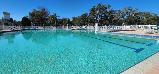a view of an outdoor space and swimming pool