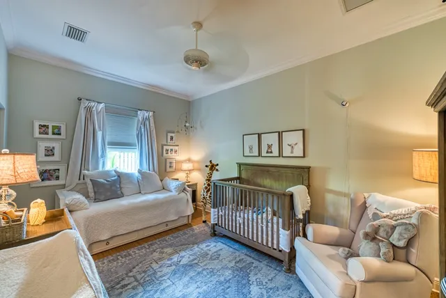 a bedroom with furniture and a couch