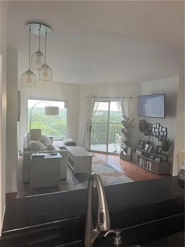 a view of a room with a sink