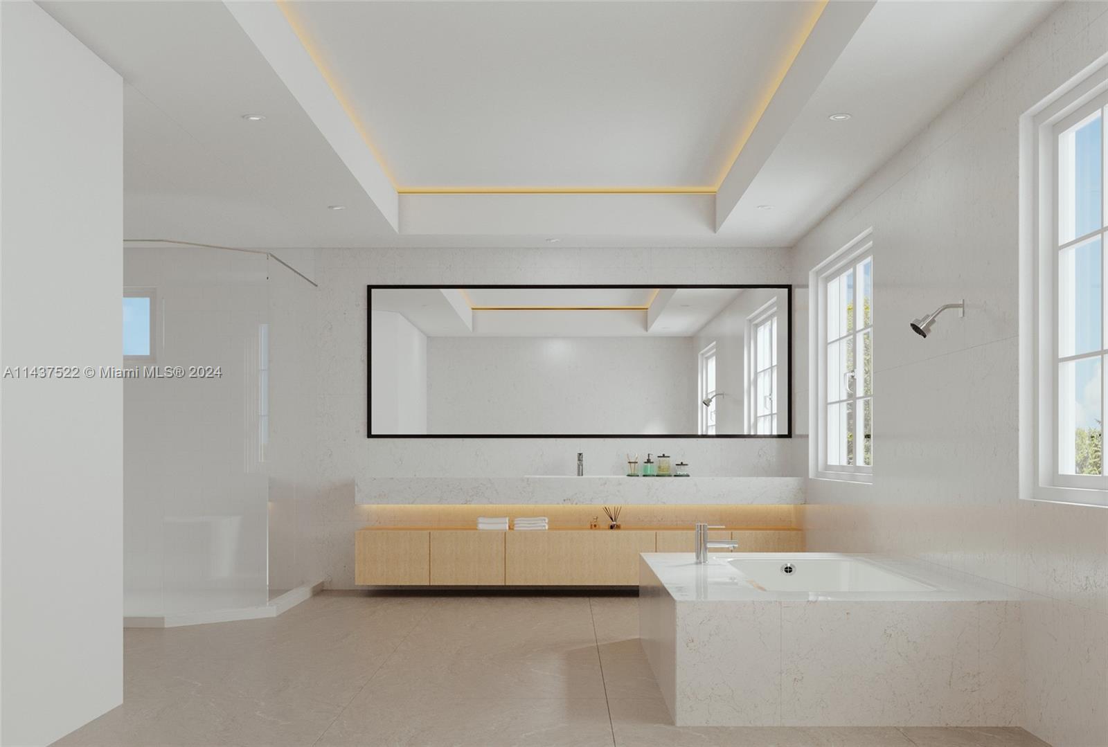 6500 Volunteer Road Southwest Ranches, FL 33330 - Photo 16 of 42 a bathroom with a bathtub a mirror and a vanity