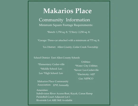 $159,900 | 10802 Conrad Creek, Leo, IN 46765