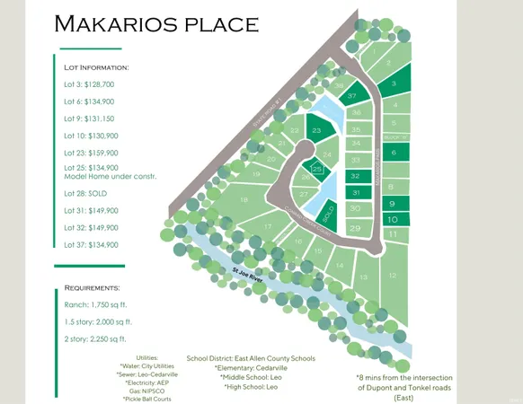 $159,900 | 10802 Conrad Creek, Leo, IN 46765