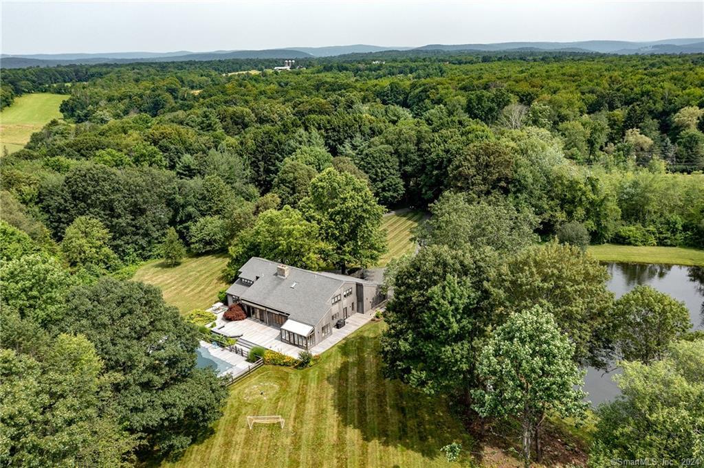 167 Church Hill Road Washington, CT 06794 - Photo 1 of 1 Overhead of Estate home, Pool and Pond