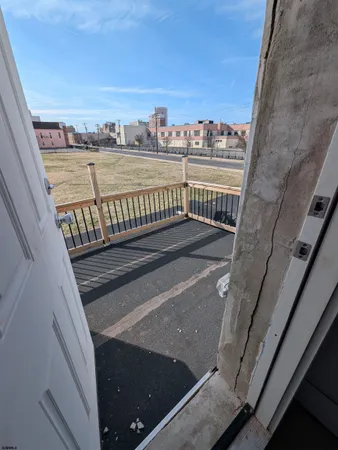 a view of balcony with city view