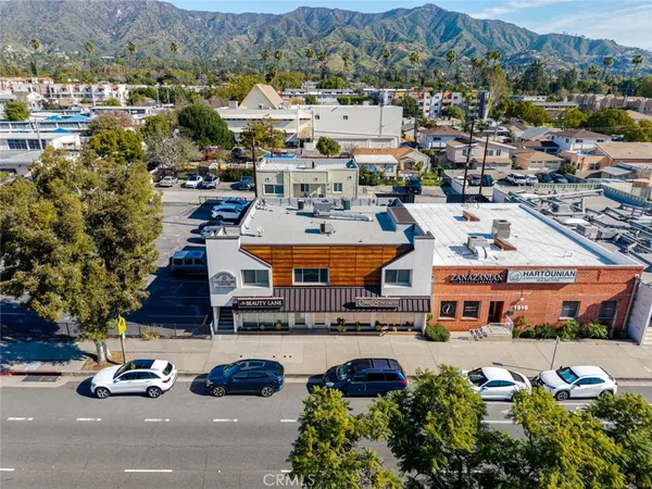 an aerial view of a city