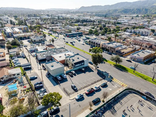 an aerial view of a city with lots of residential buildings