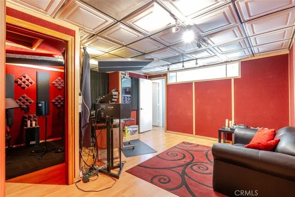 a view of a chairs and table in a patio