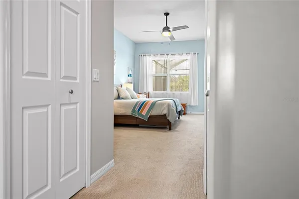 a view of a dining room with furniture and window