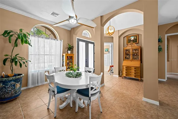 a view of a livingroom with furniture and window
