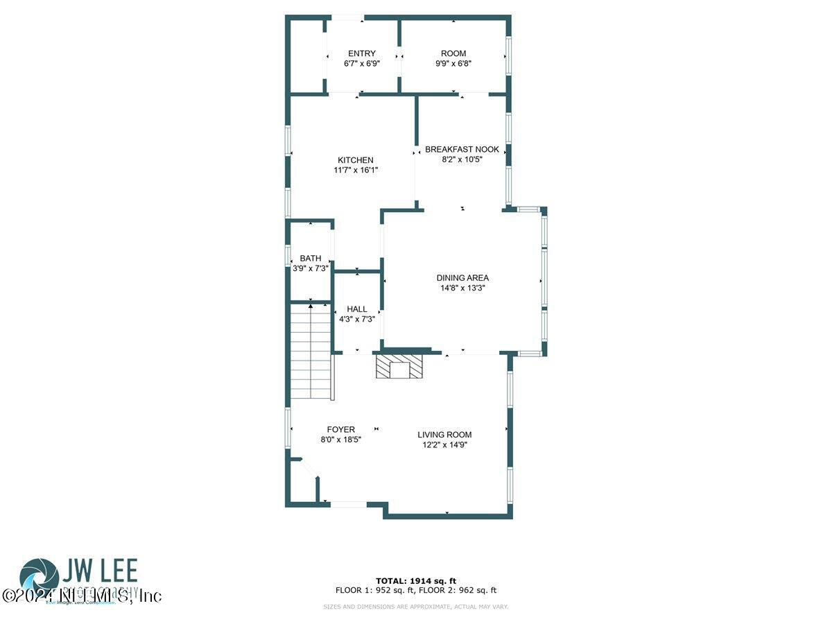 1954 Hubbard Street Jacksonville, FL 32206 - Photo 30 of 30 a picture of a floor plan