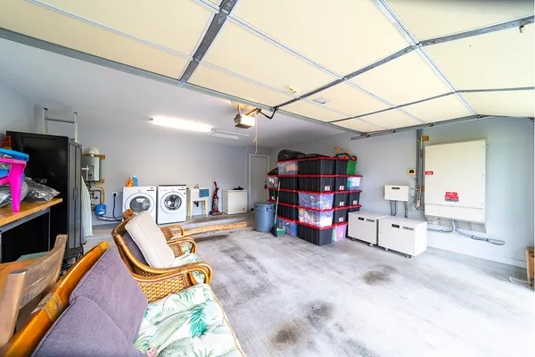 a view of a storage in a room