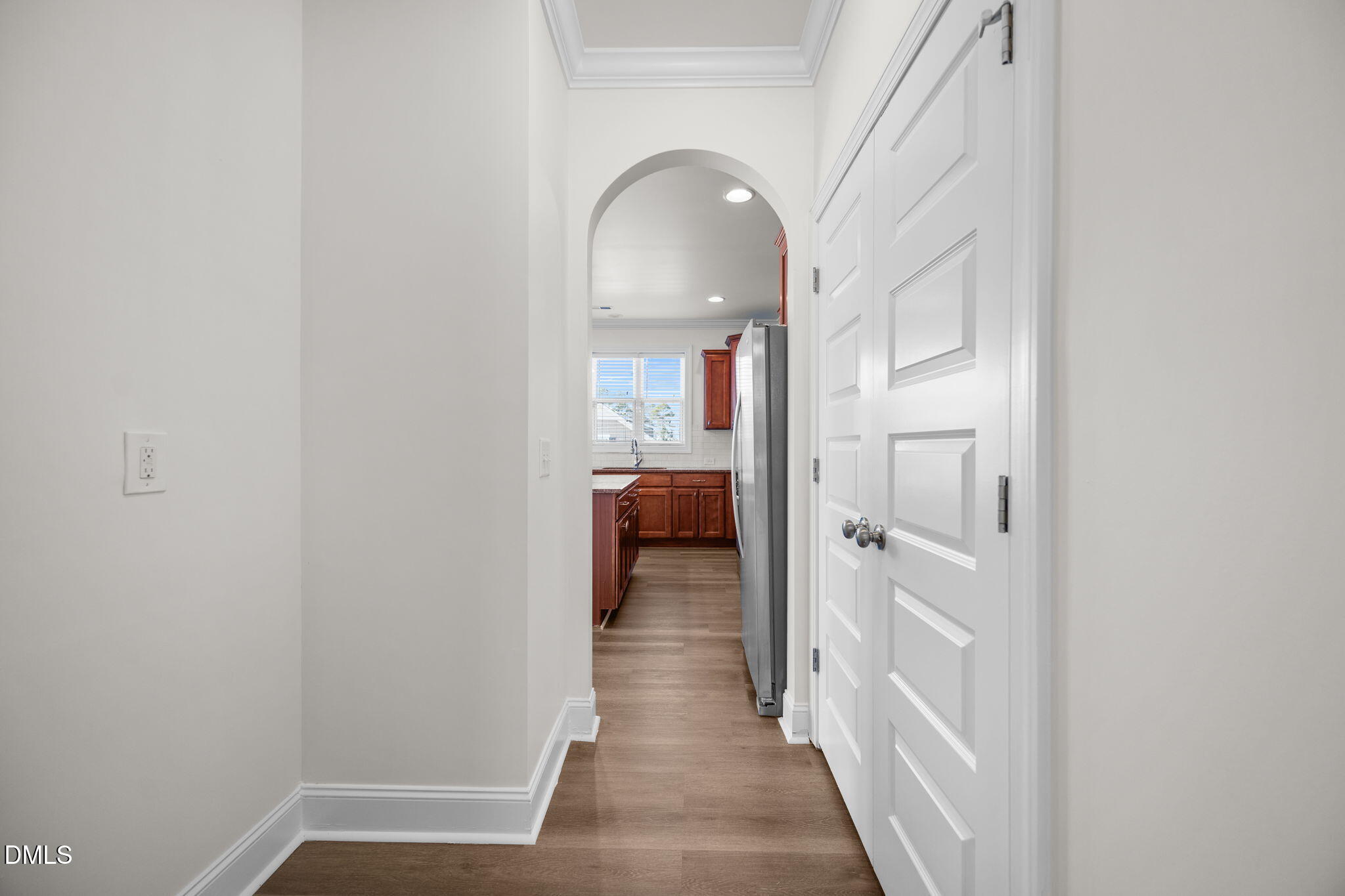 336 Plott Hound Lane Wake Forest, NC 27587 - Photo 17 of 39 a view of hallway with wooden floor
