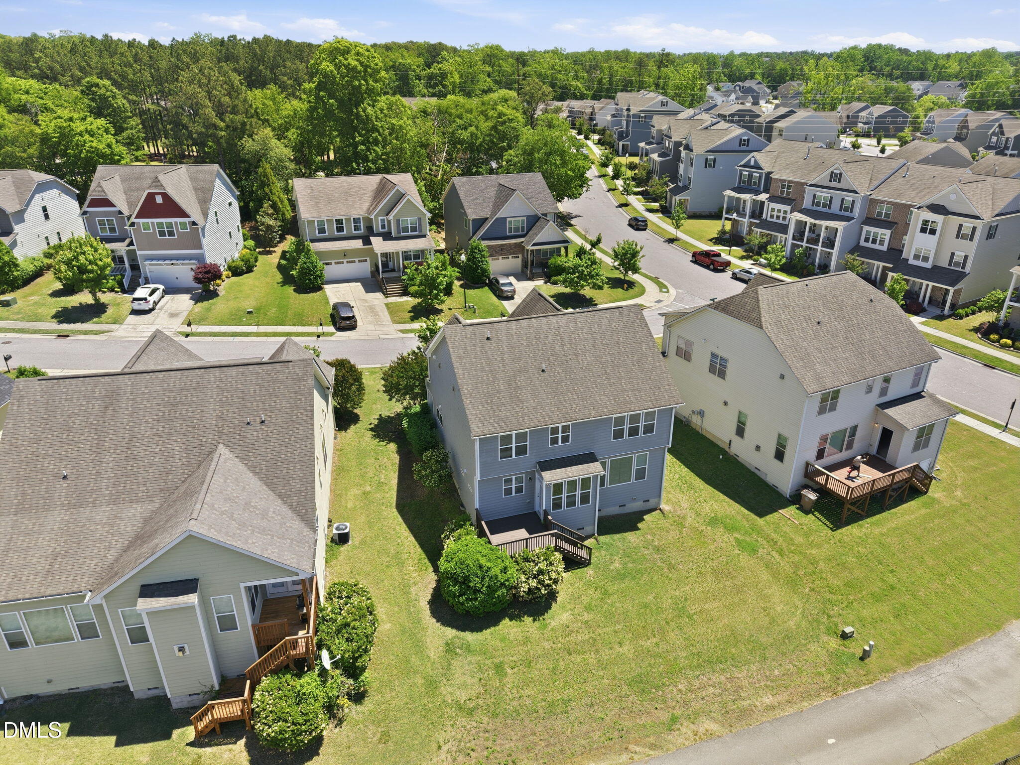 336 Plott Hound Lane Wake Forest, NC 27587 - Photo 37 of 39 an aerial view of multiple houses with yard