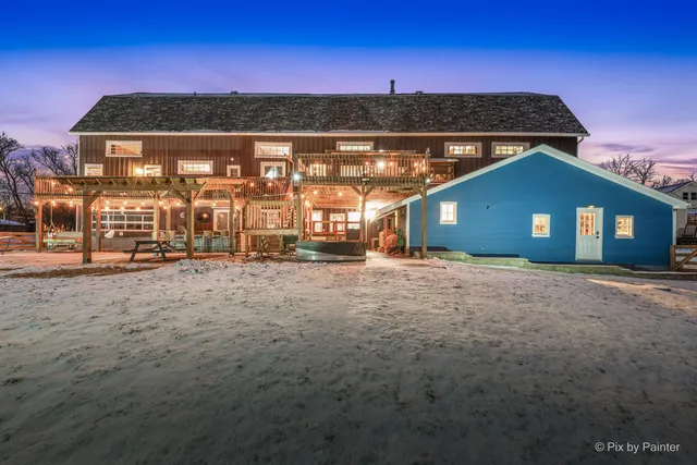 a view of outdoor space with seating area