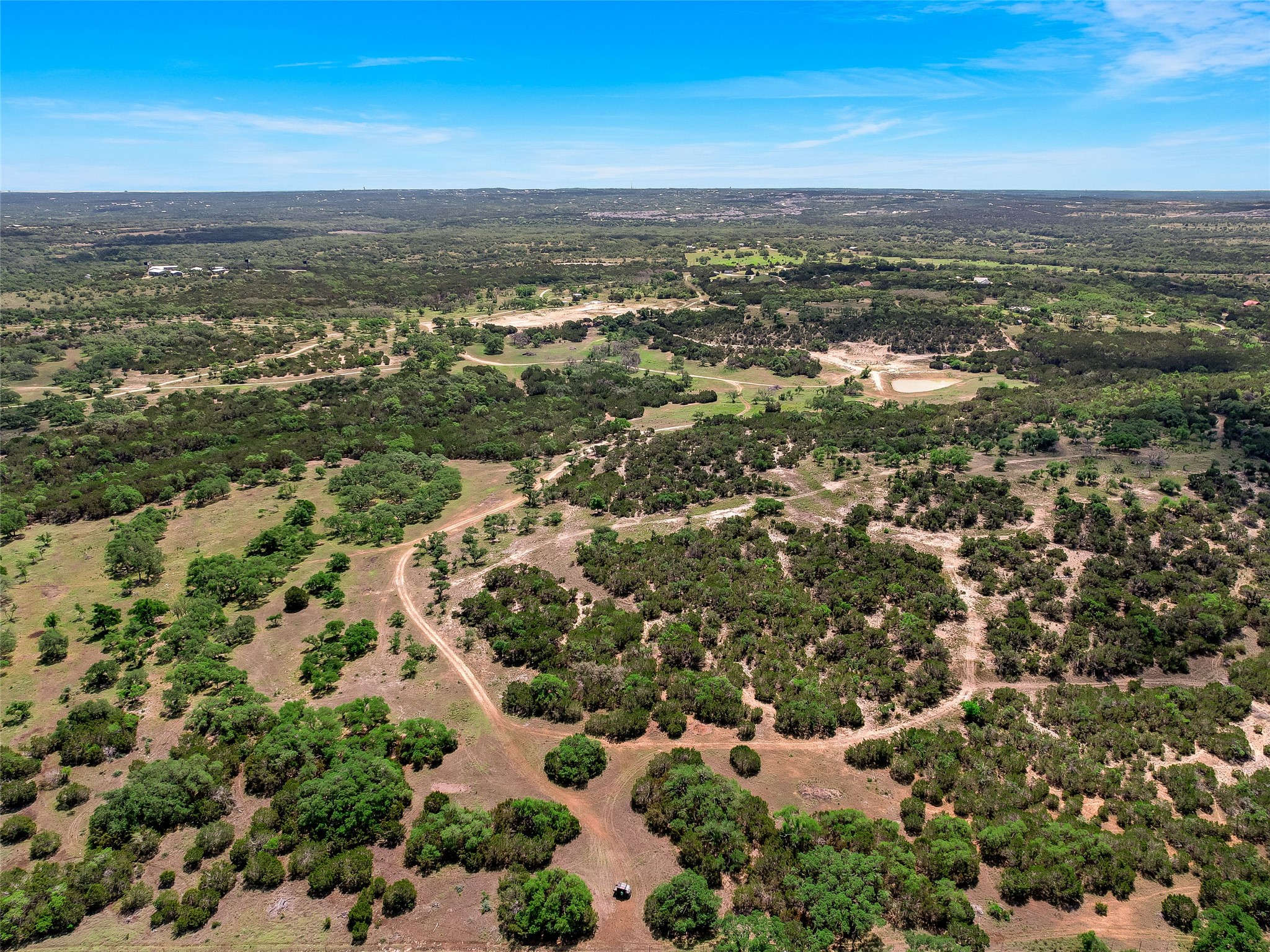 Aerial view of sparsely populated area