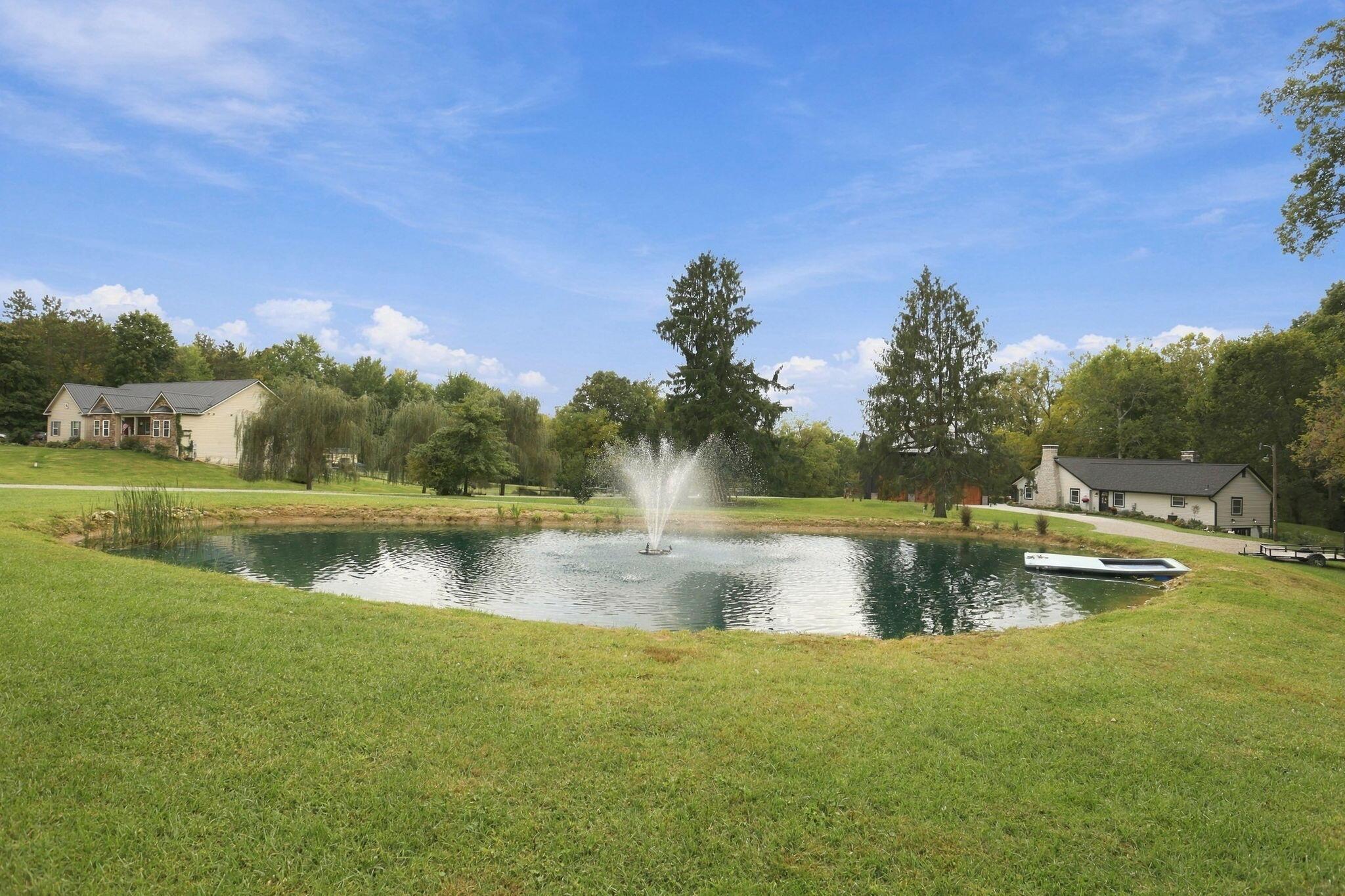 5342 Headleys Mill Road Southwest Pataskala, OH 43062 - Photo 13 of 94 Stocked pond with fountain