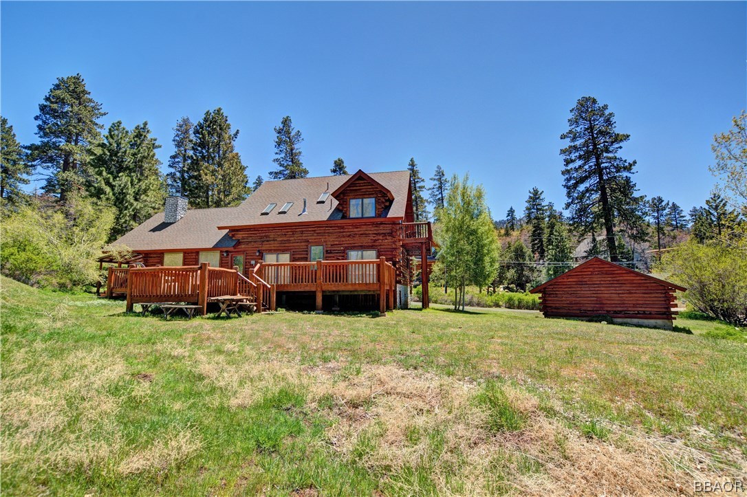 43574 Shasta Road Big Bear Lake, CA 92315 - Photo 35 of 37 a view of a house with a yard